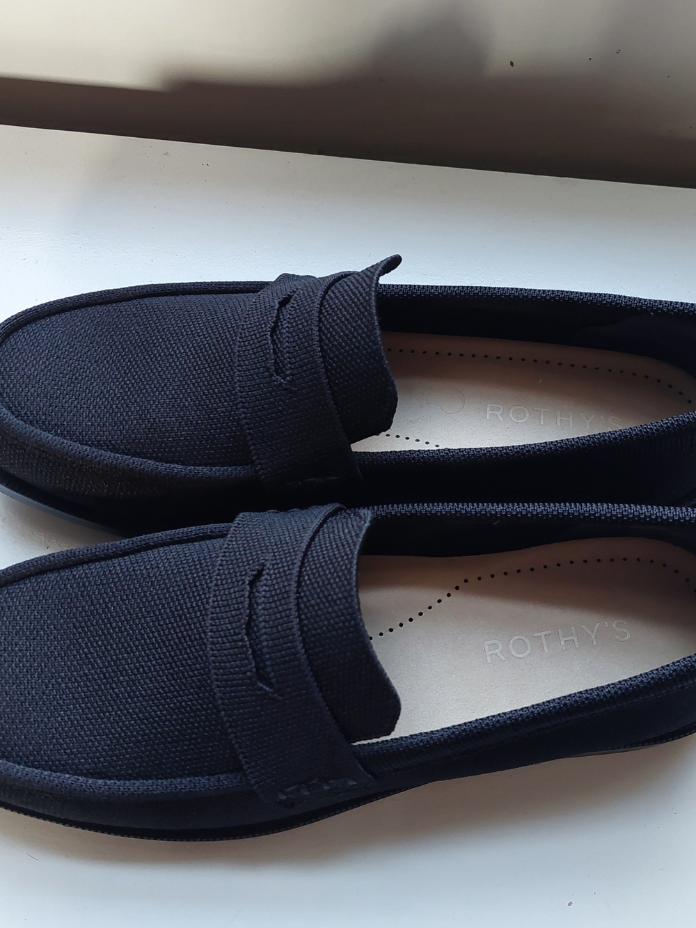 Rothy's Women's Size 9 Black Knit Penny Loafers